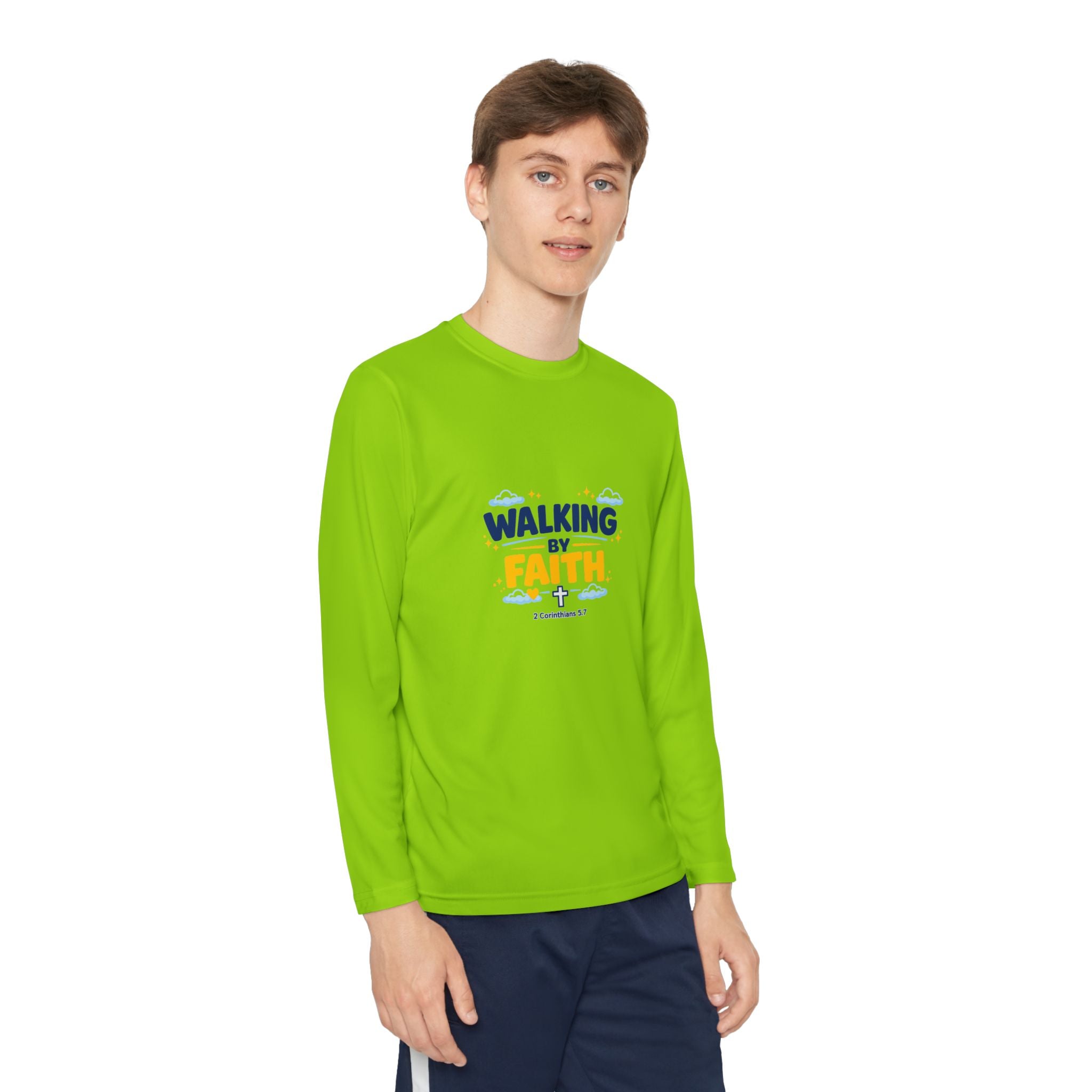 Walking by Faith Youth Long Sleeve Tee