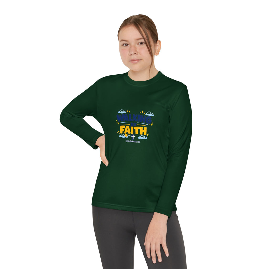 Walking by Faith Youth Long Sleeve Tee
