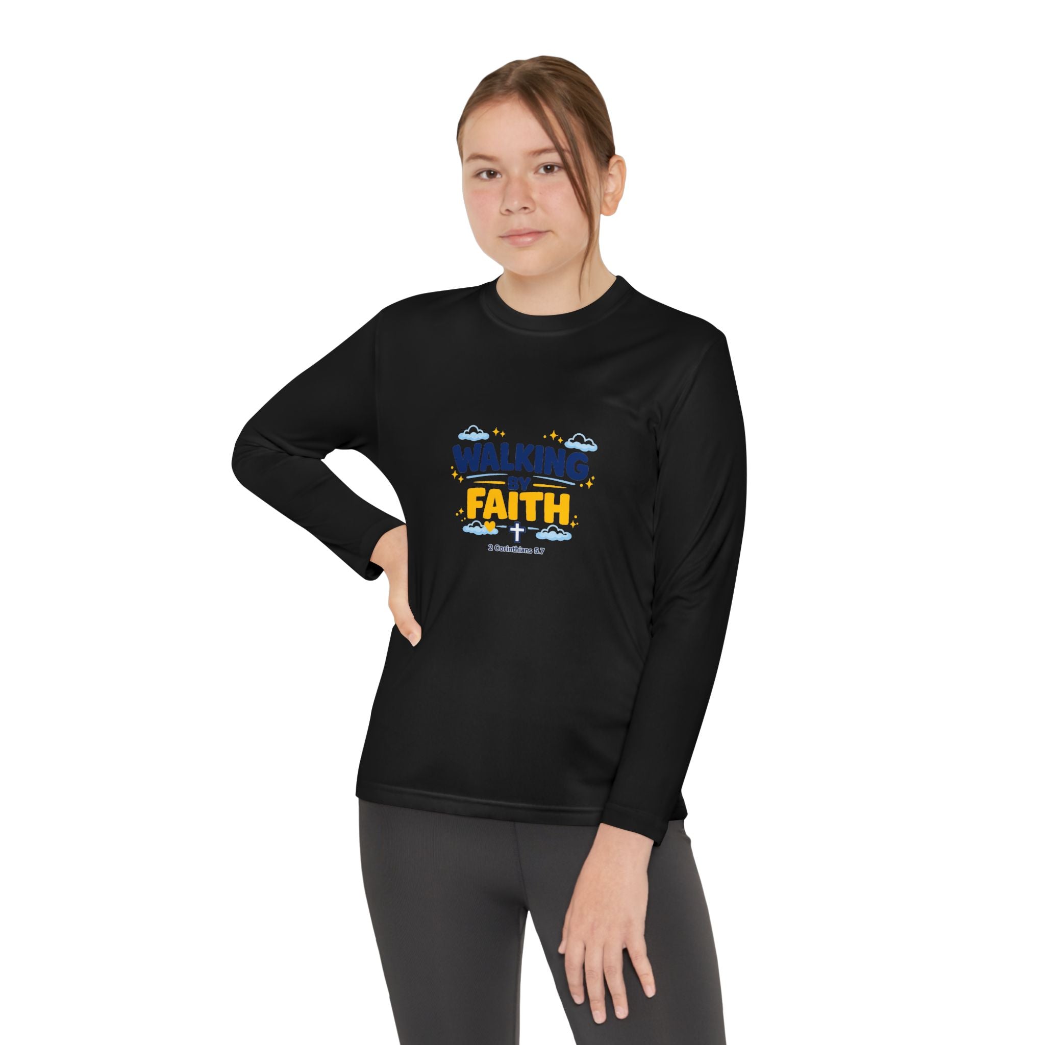 Walking by Faith Youth Long Sleeve Tee