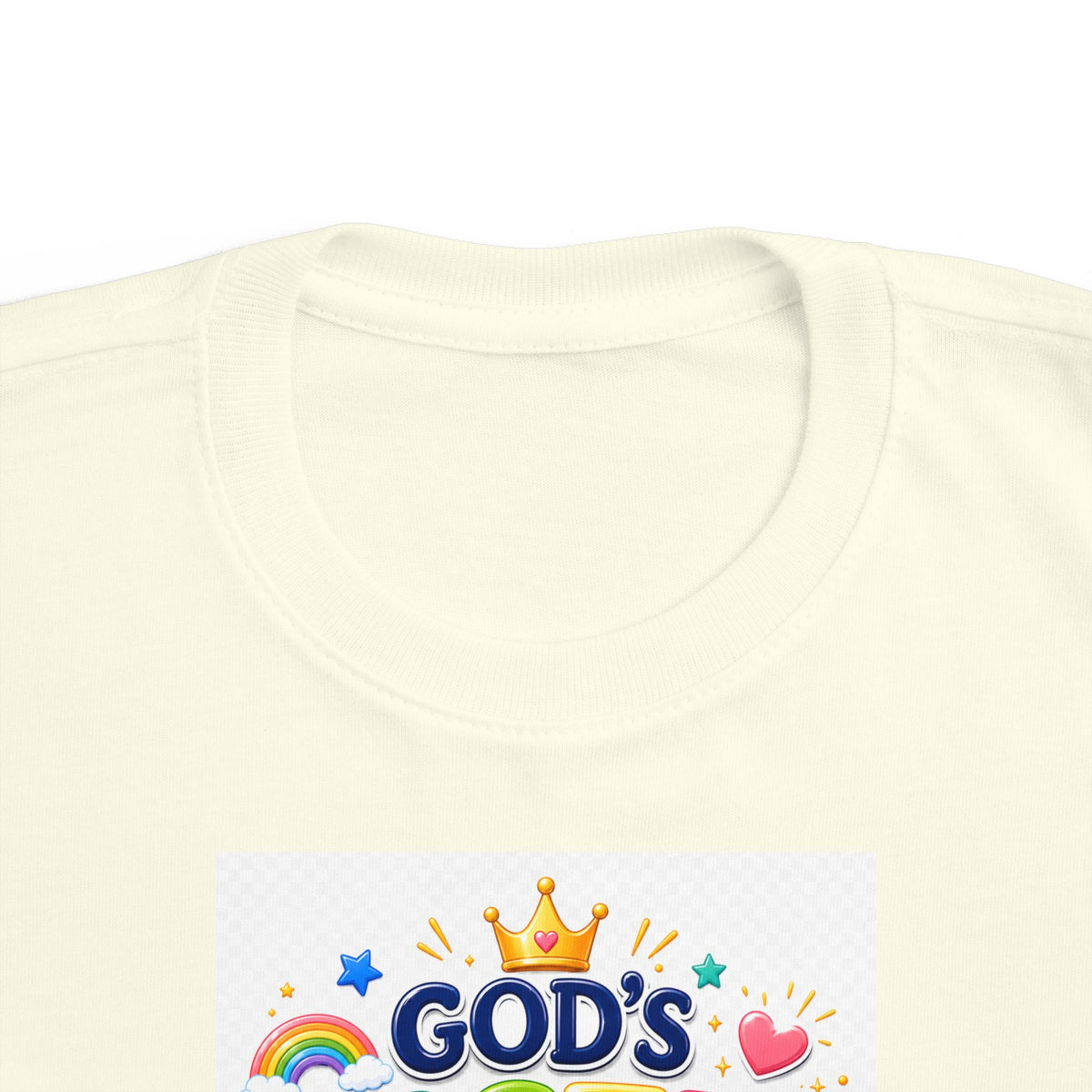 Christian Toddler T-Shirt – "God's Masterpiece" Ephesians 2:10 Colorful Kids Scripture Tee
