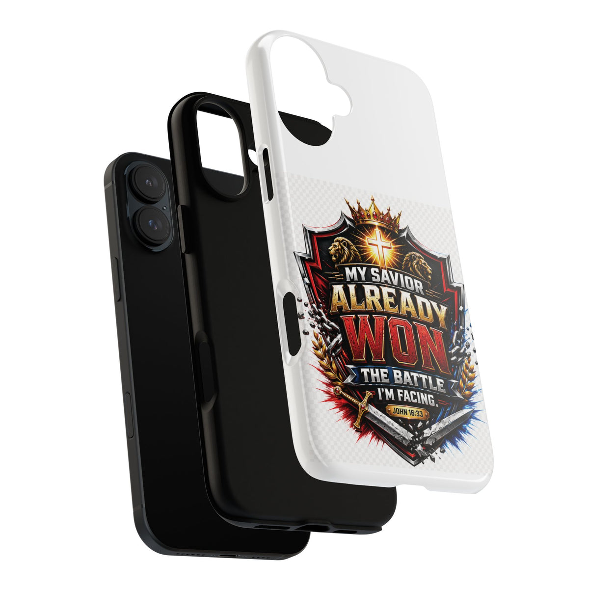 Phone Case - "My Savior Already Won" Christian Faith Protective Tough Case