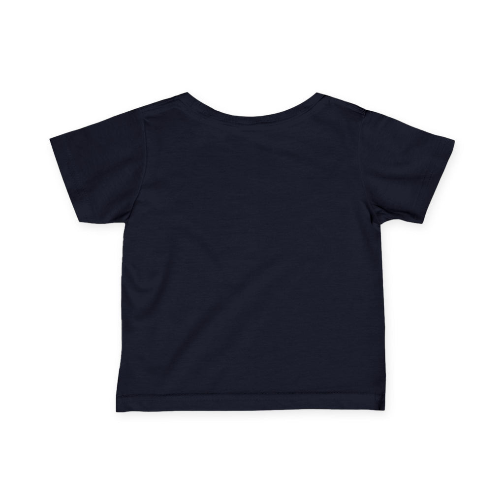 Infant Tee — "Jesus Loves Me" Colorful Christian Baby Shirt (Romans 5:8)