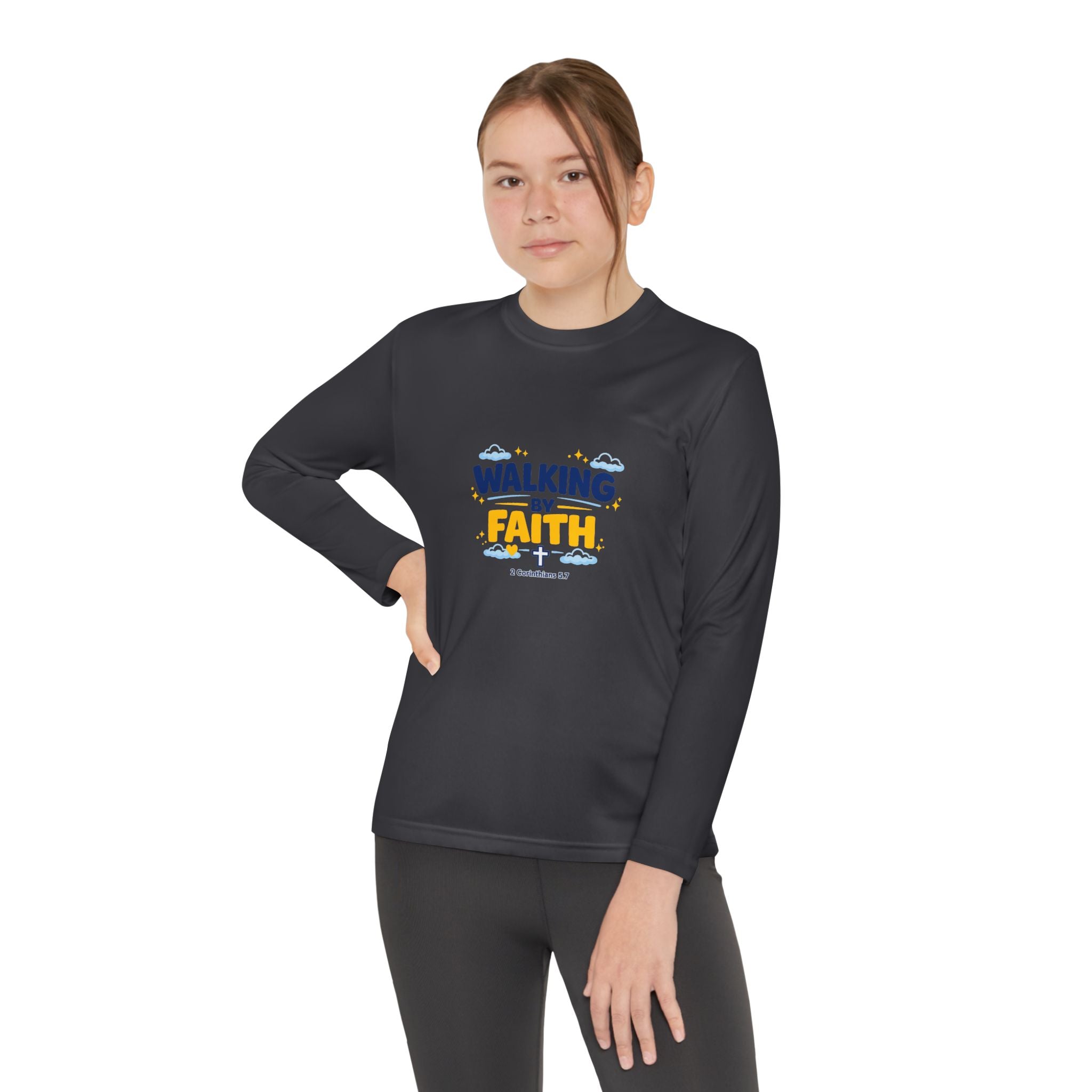 Walking by Faith Youth Long Sleeve Tee