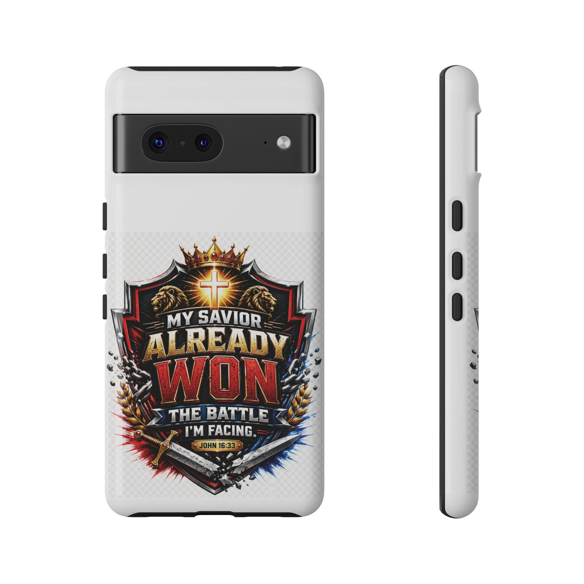 Phone Case - "My Savior Already Won" Christian Faith Protective Tough Case
