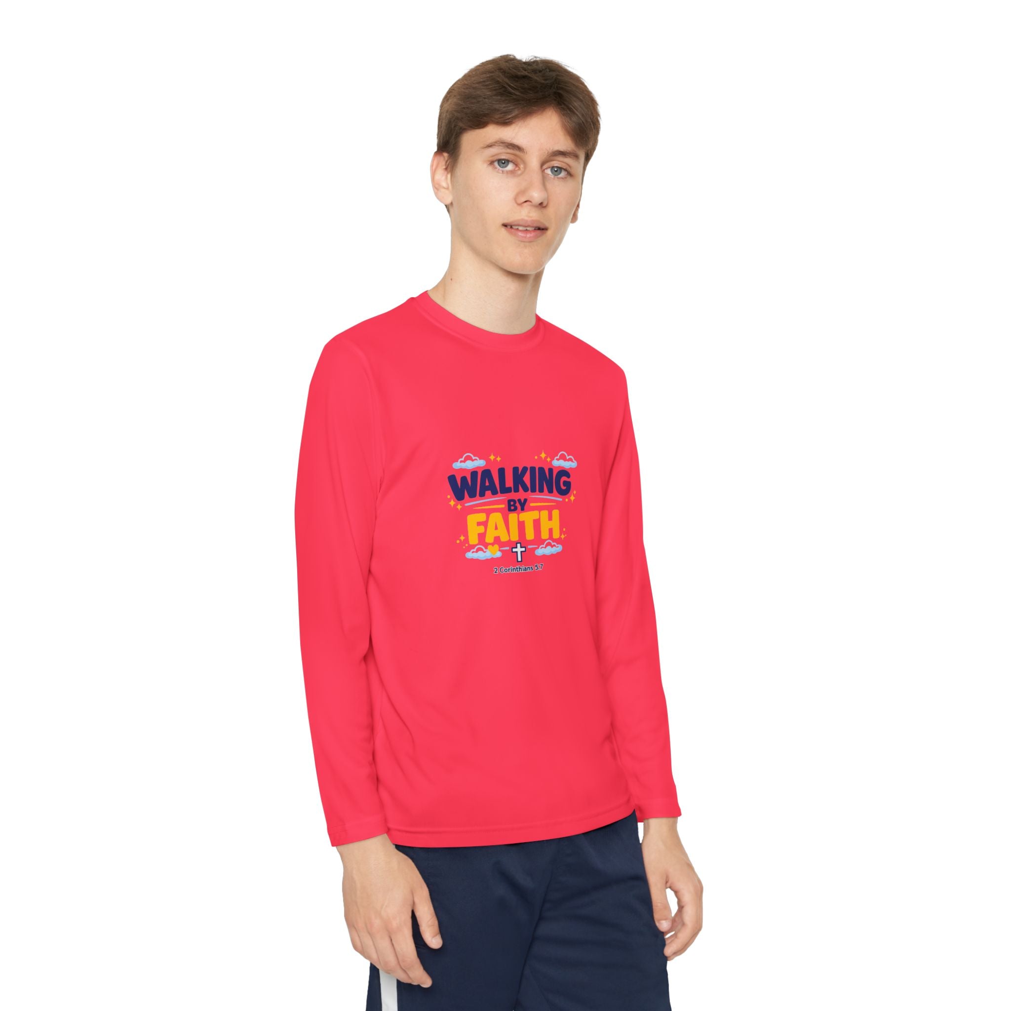 Walking by Faith Youth Long Sleeve Tee