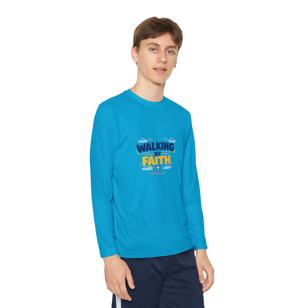 Walking by Faith Youth Long Sleeve Tee