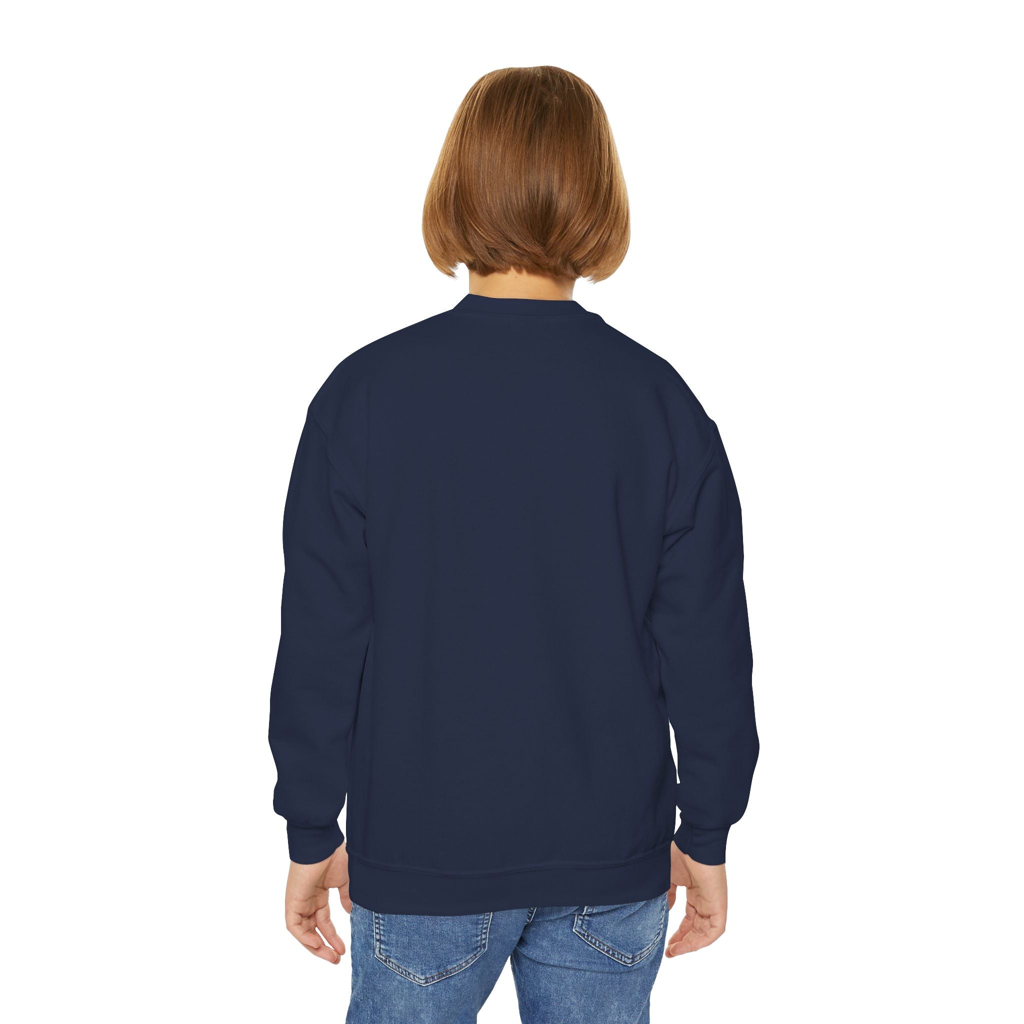 Christian Kids Crewneck Sweatshirt – "The Joy of the Lord Is My Strength" Colorful Floral Faith Pullover