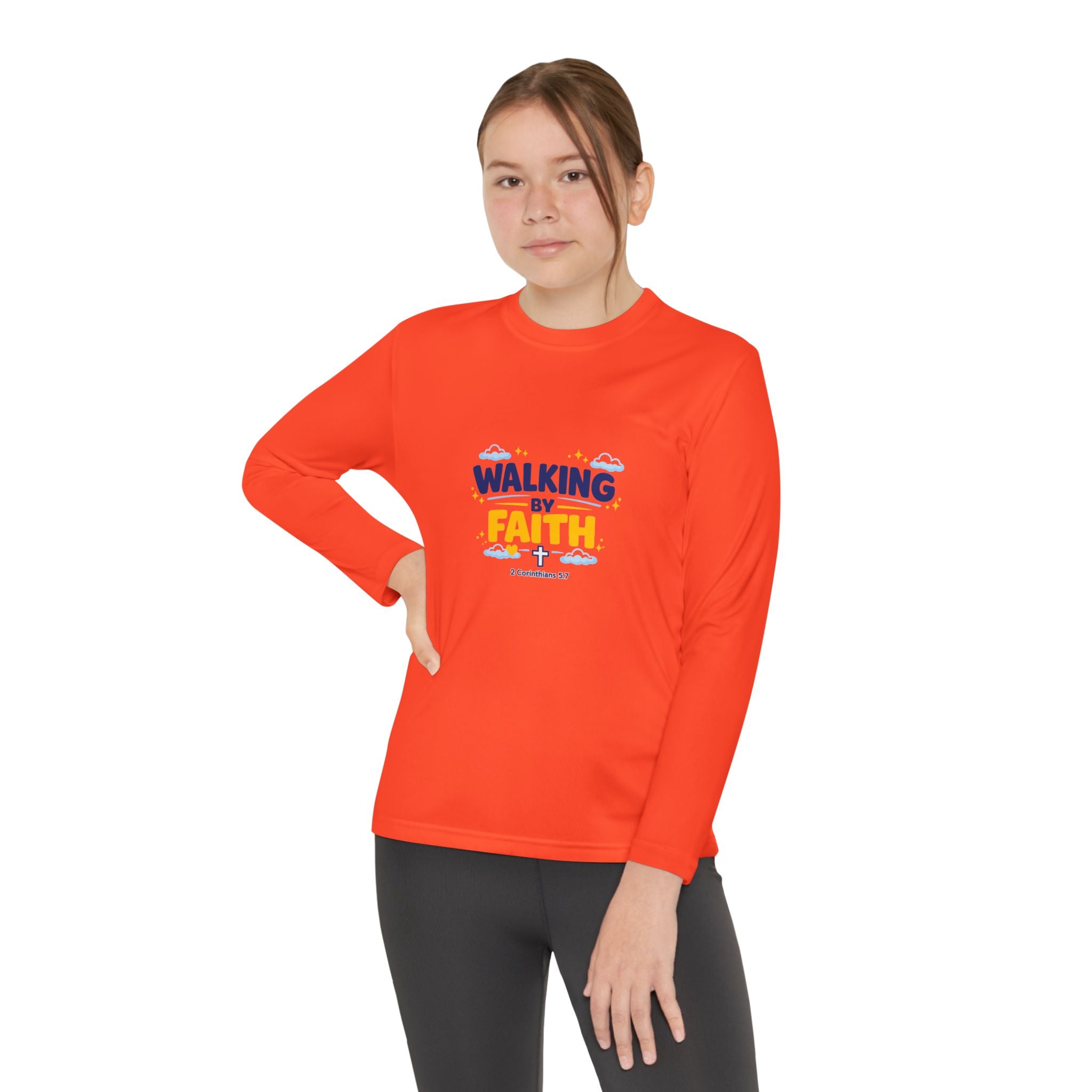 Walking by Faith Youth Long Sleeve Tee