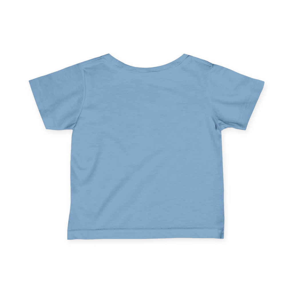 Infant Tee — "Jesus Loves Me" Colorful Christian Baby Shirt (Romans 5:8)