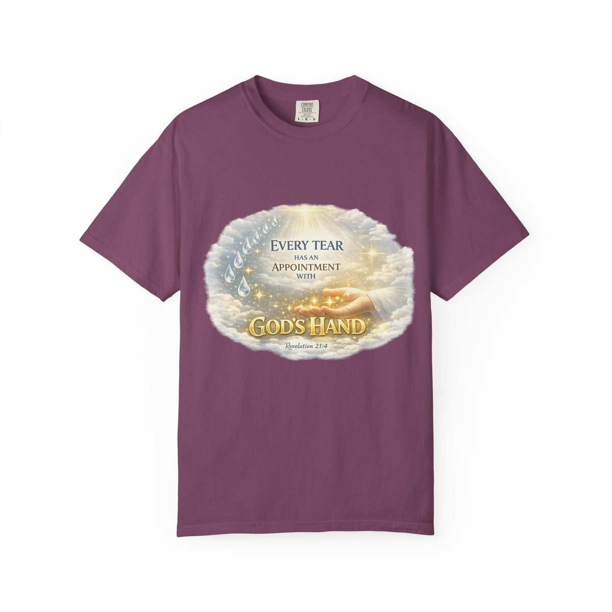 Christian Inspirational T-Shirt – "Every Tear Has an Appointment with God's Hand" Faith Graphic Tee
