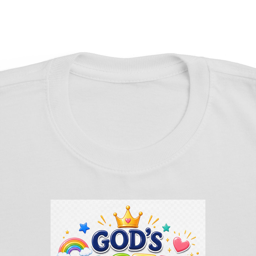 Christian Toddler T-Shirt – "God's Masterpiece" Ephesians 2:10 Colorful Kids Scripture Tee