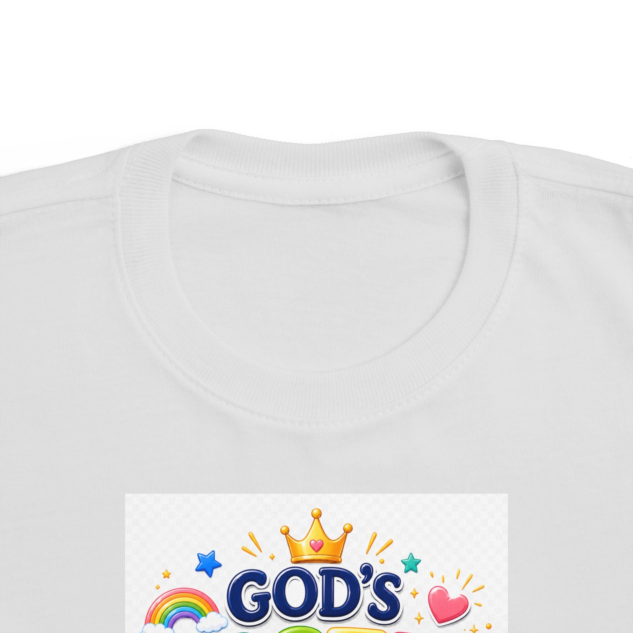 Christian Toddler T-Shirt – "God's Masterpiece" Ephesians 2:10 Colorful Kids Scripture Tee