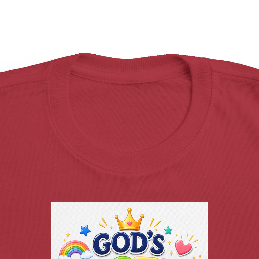 Christian Toddler T-Shirt – "God's Masterpiece" Ephesians 2:10 Colorful Kids Scripture Tee