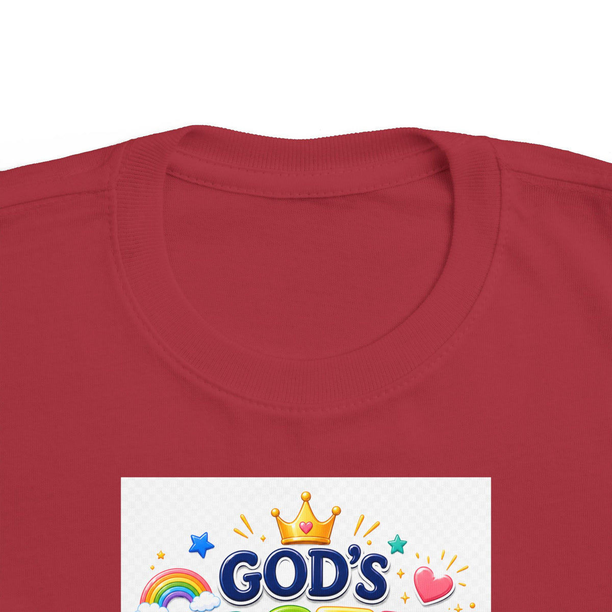 Christian Toddler T-Shirt – "God's Masterpiece" Ephesians 2:10 Colorful Kids Scripture Tee