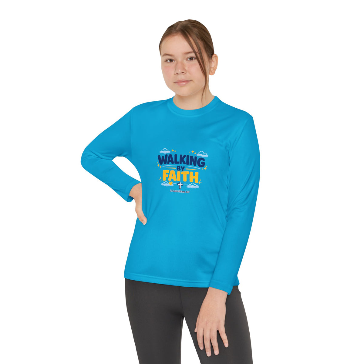 Walking by Faith Youth Long Sleeve Tee