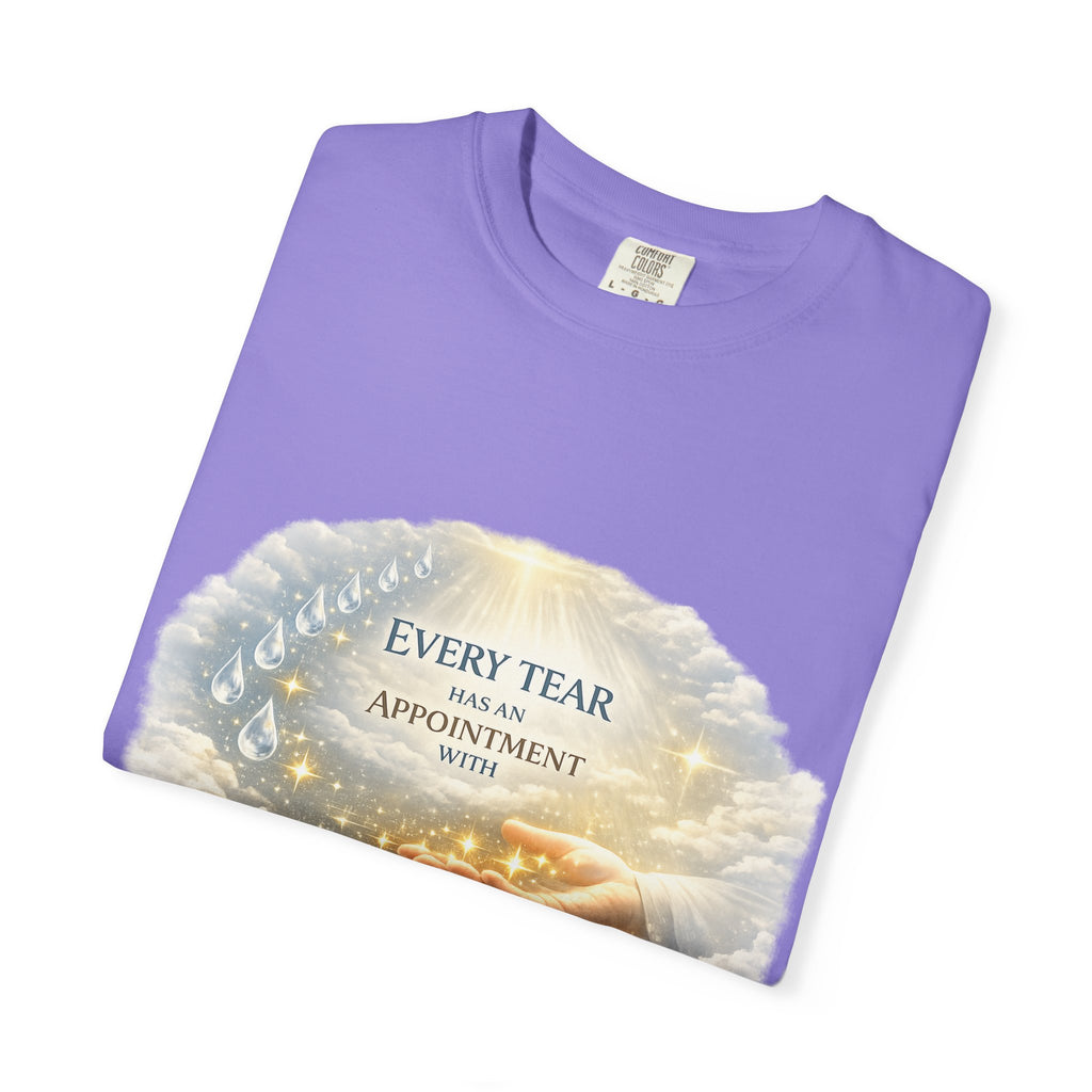 Christian Inspirational T-Shirt – "Every Tear Has an Appointment with God's Hand" Faith Graphic Tee