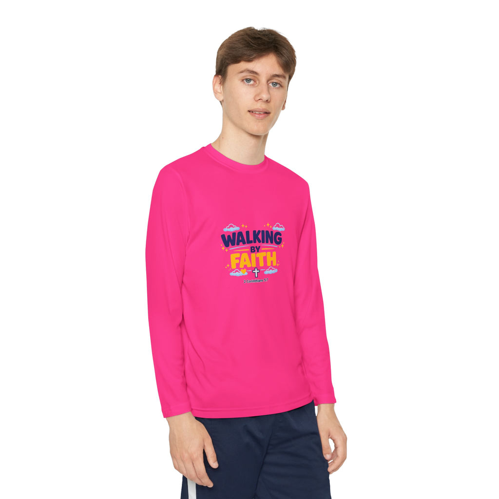 Walking by Faith Youth Long Sleeve Tee