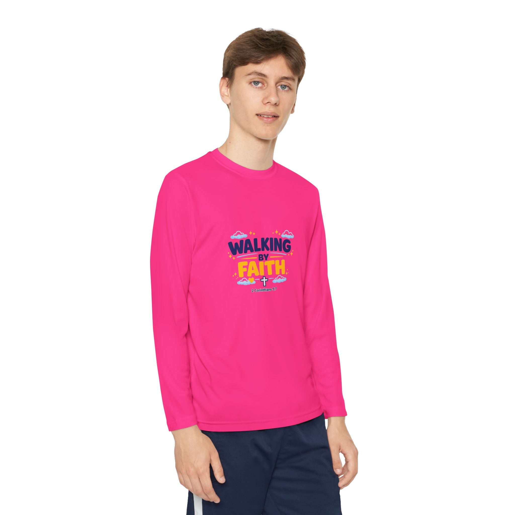 Walking by Faith Youth Long Sleeve Tee