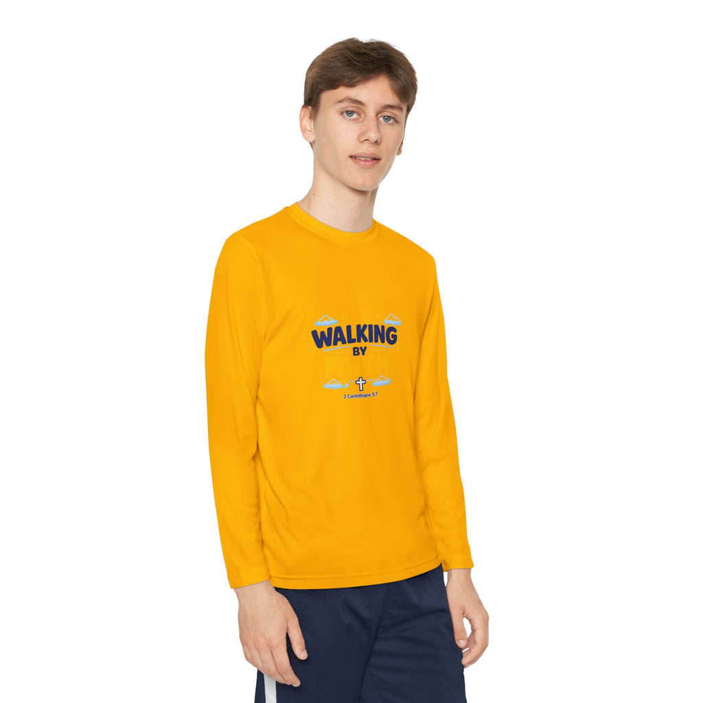 Walking by Faith Youth Long Sleeve Tee