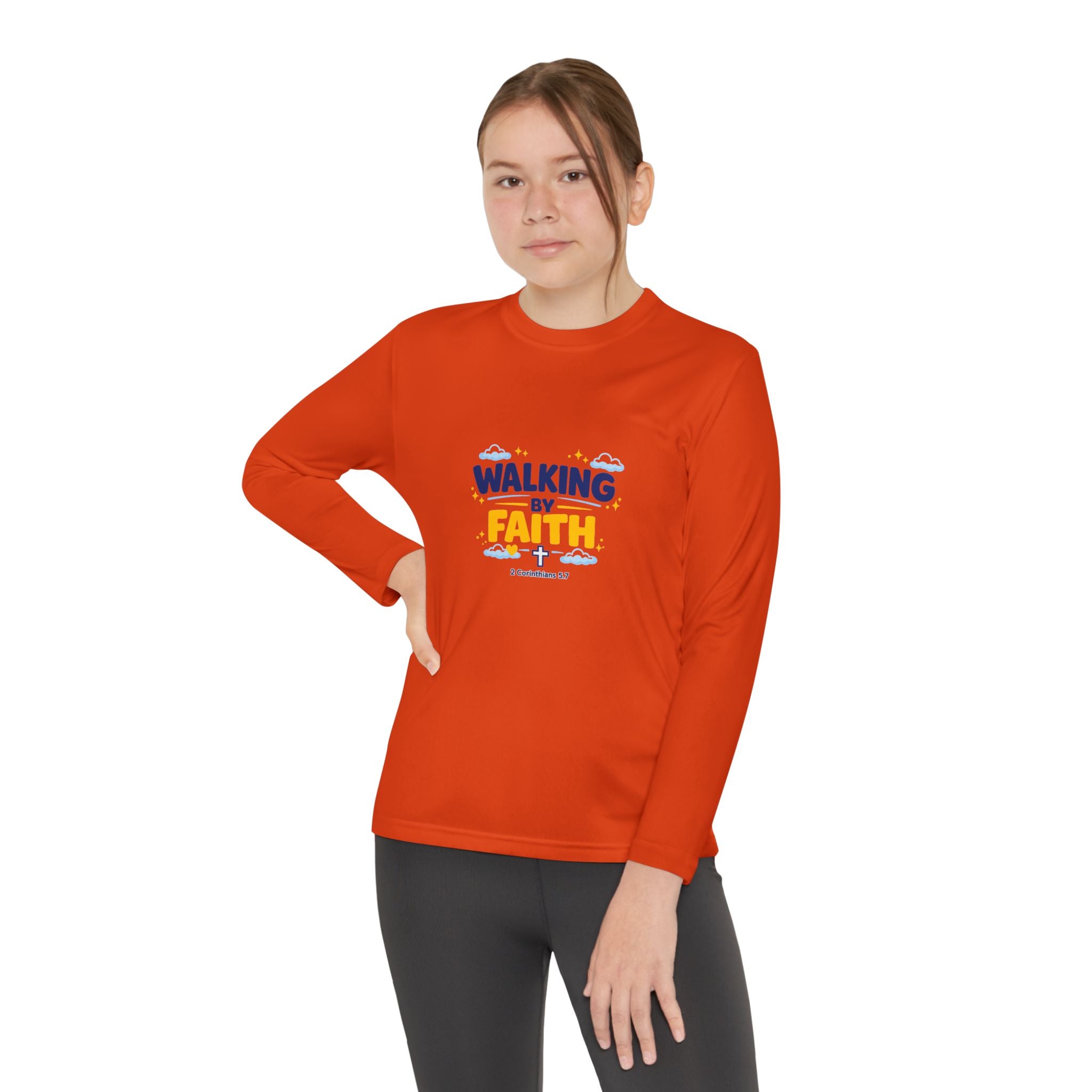 Walking by Faith Youth Long Sleeve Tee