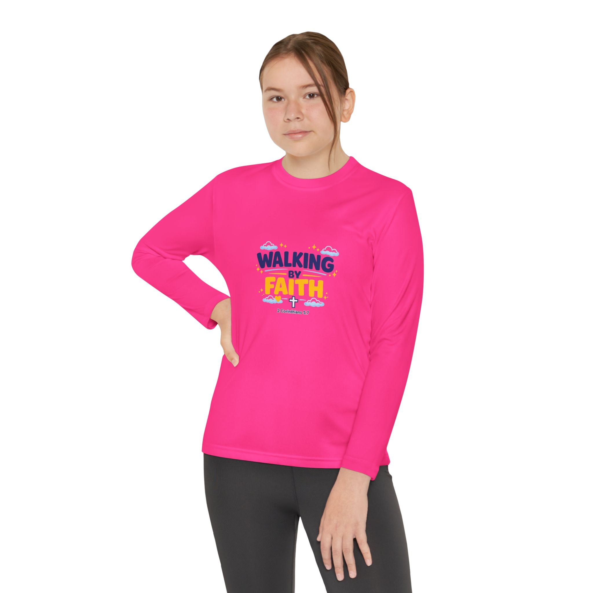 Walking by Faith Youth Long Sleeve Tee