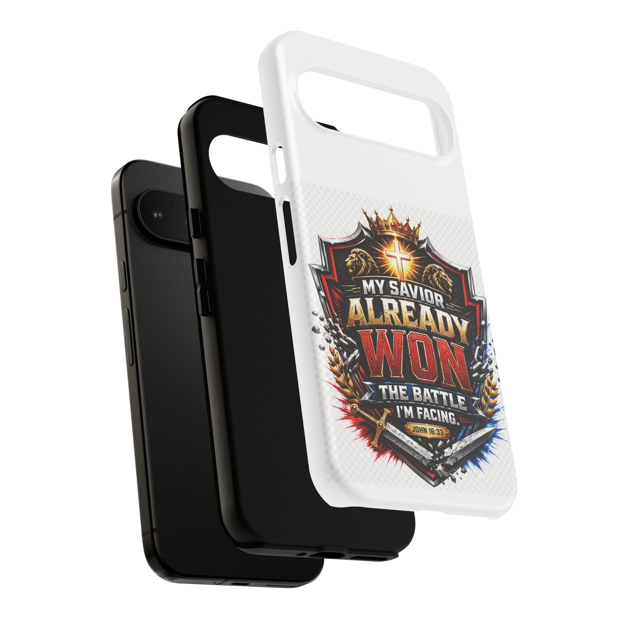 Phone Case - "My Savior Already Won" Christian Faith Protective Tough Case