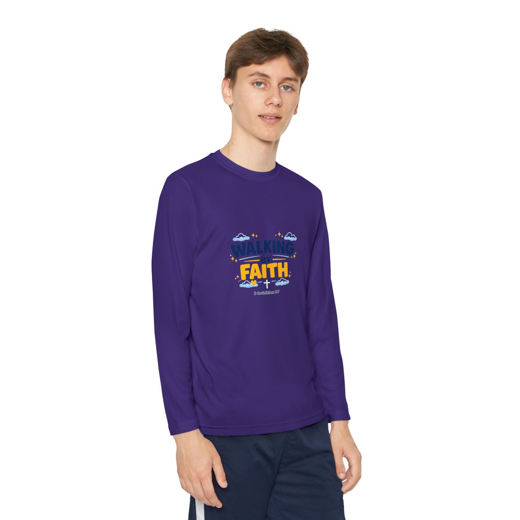 Walking by Faith Youth Long Sleeve Tee