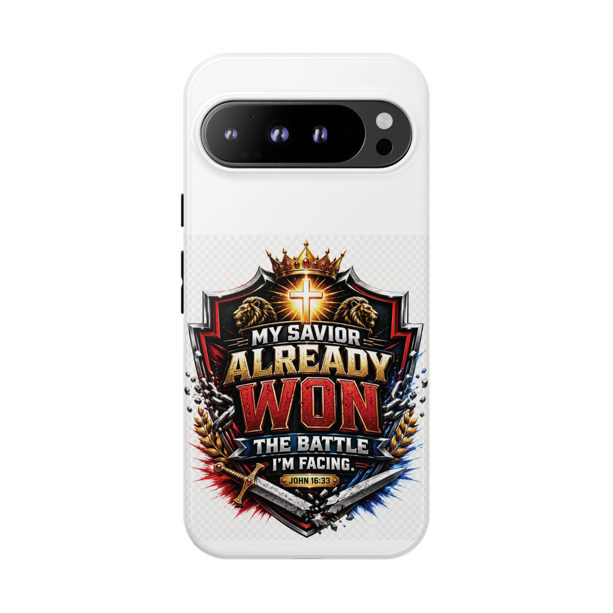 Phone Case - "My Savior Already Won" Christian Faith Protective Tough Case