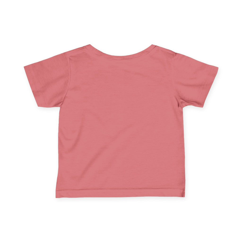 Infant Tee — "Jesus Loves Me" Colorful Christian Baby Shirt (Romans 5:8)