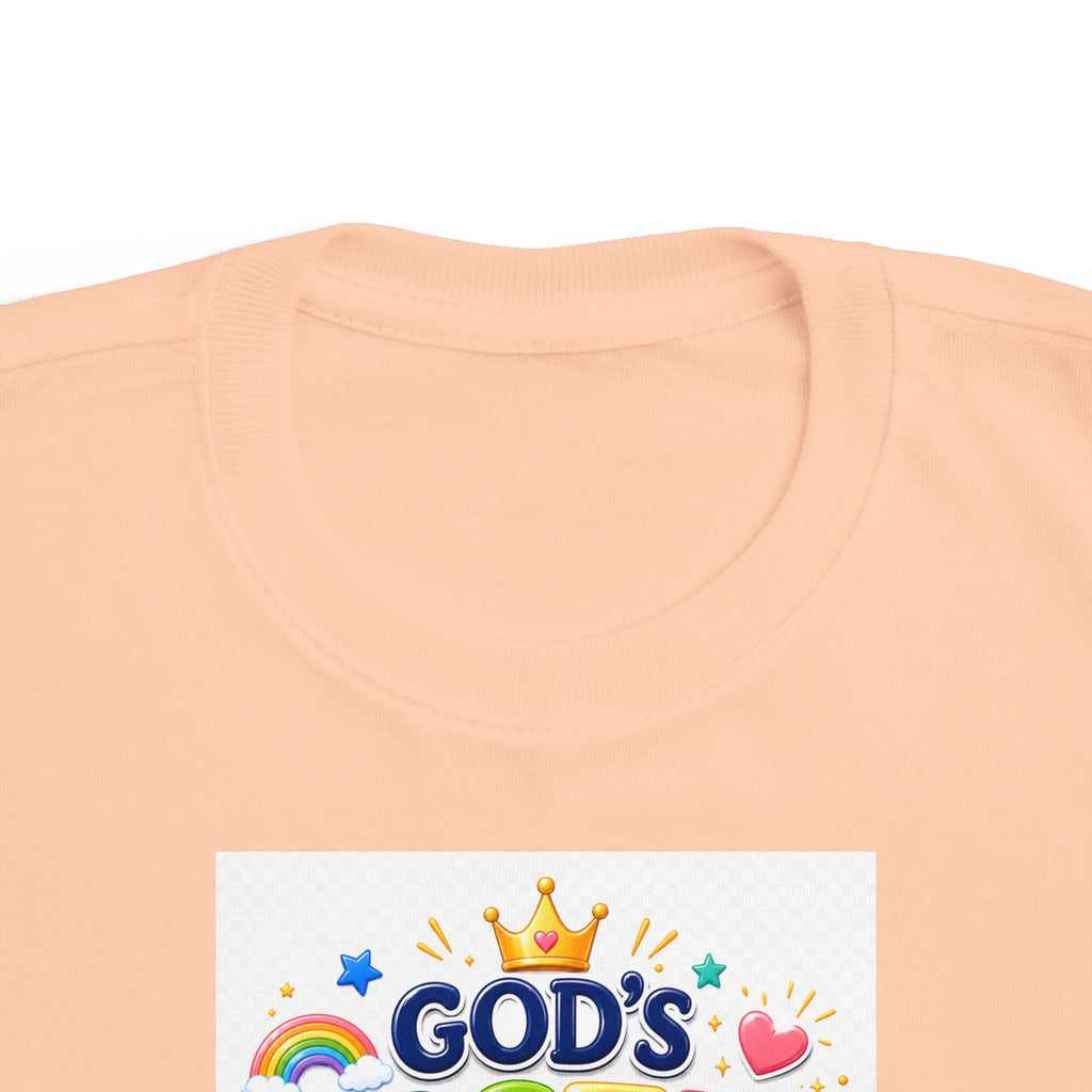 Christian Toddler T-Shirt – "God's Masterpiece" Ephesians 2:10 Colorful Kids Scripture Tee