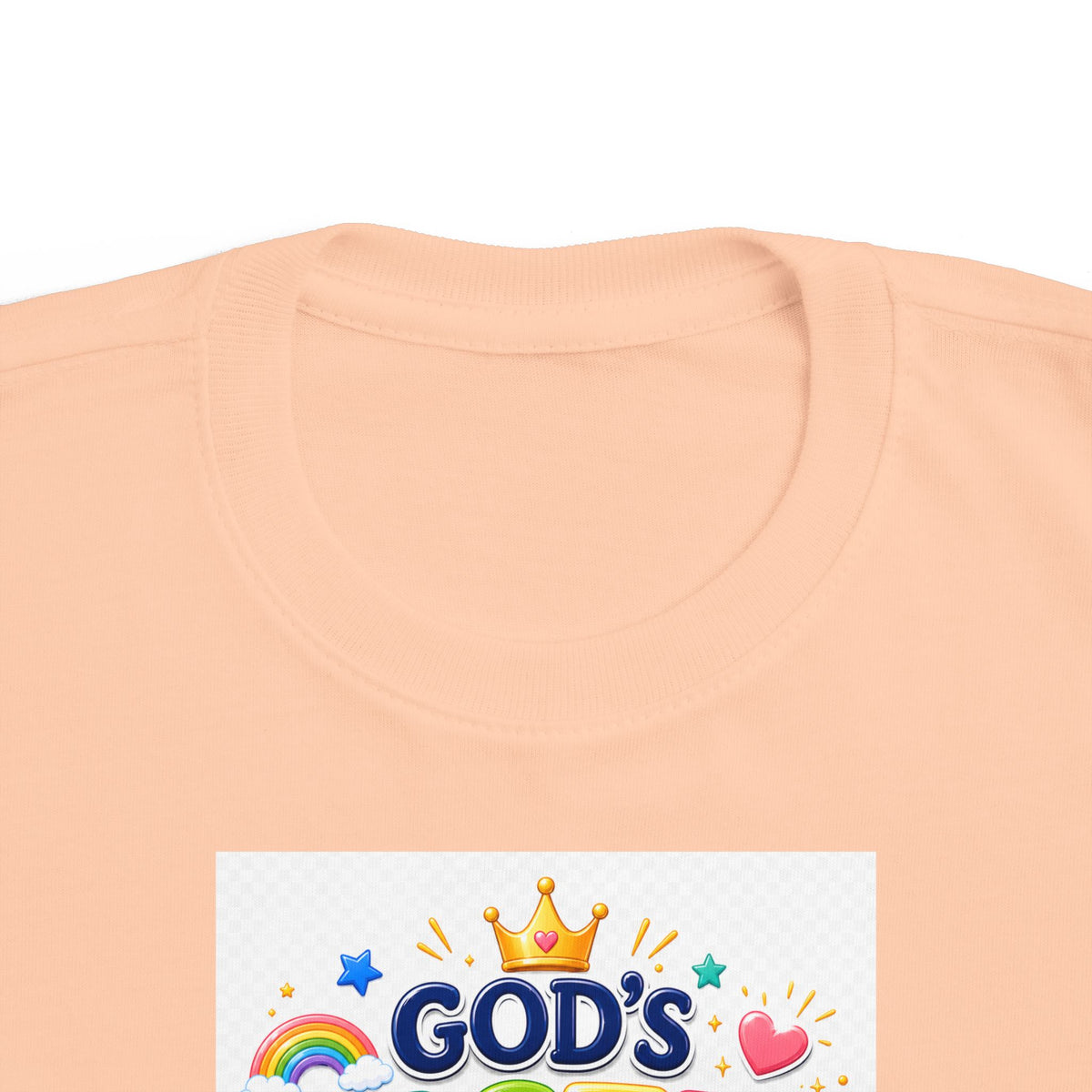 Christian Toddler T-Shirt – "God's Masterpiece" Ephesians 2:10 Colorful Kids Scripture Tee