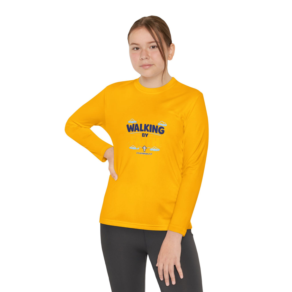 Walking by Faith Youth Long Sleeve Tee