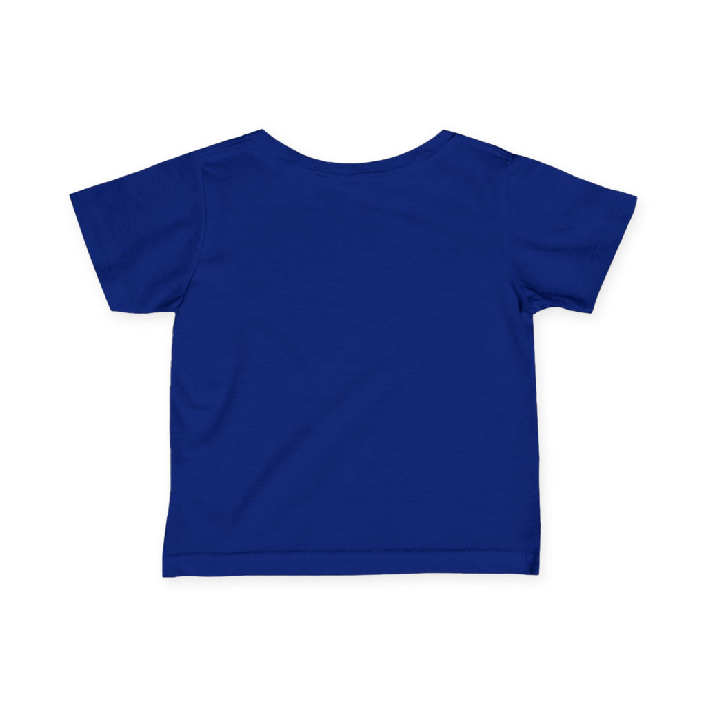 Infant Tee — "Jesus Loves Me" Colorful Christian Baby Shirt (Romans 5:8)