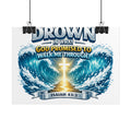 Isaiah 43:2 Rolled Poster — "I Will Not Drown" Christian Faith Wall Art