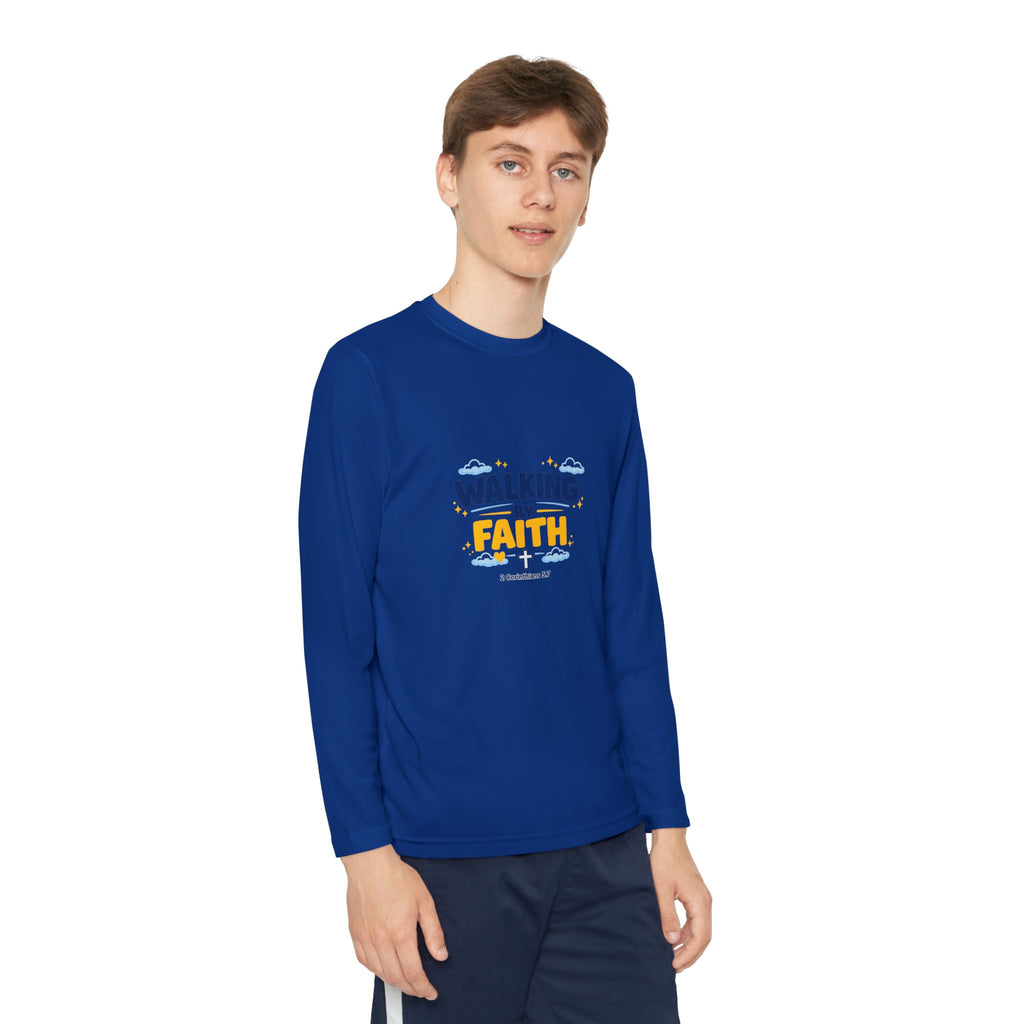 Walking by Faith Youth Long Sleeve Tee