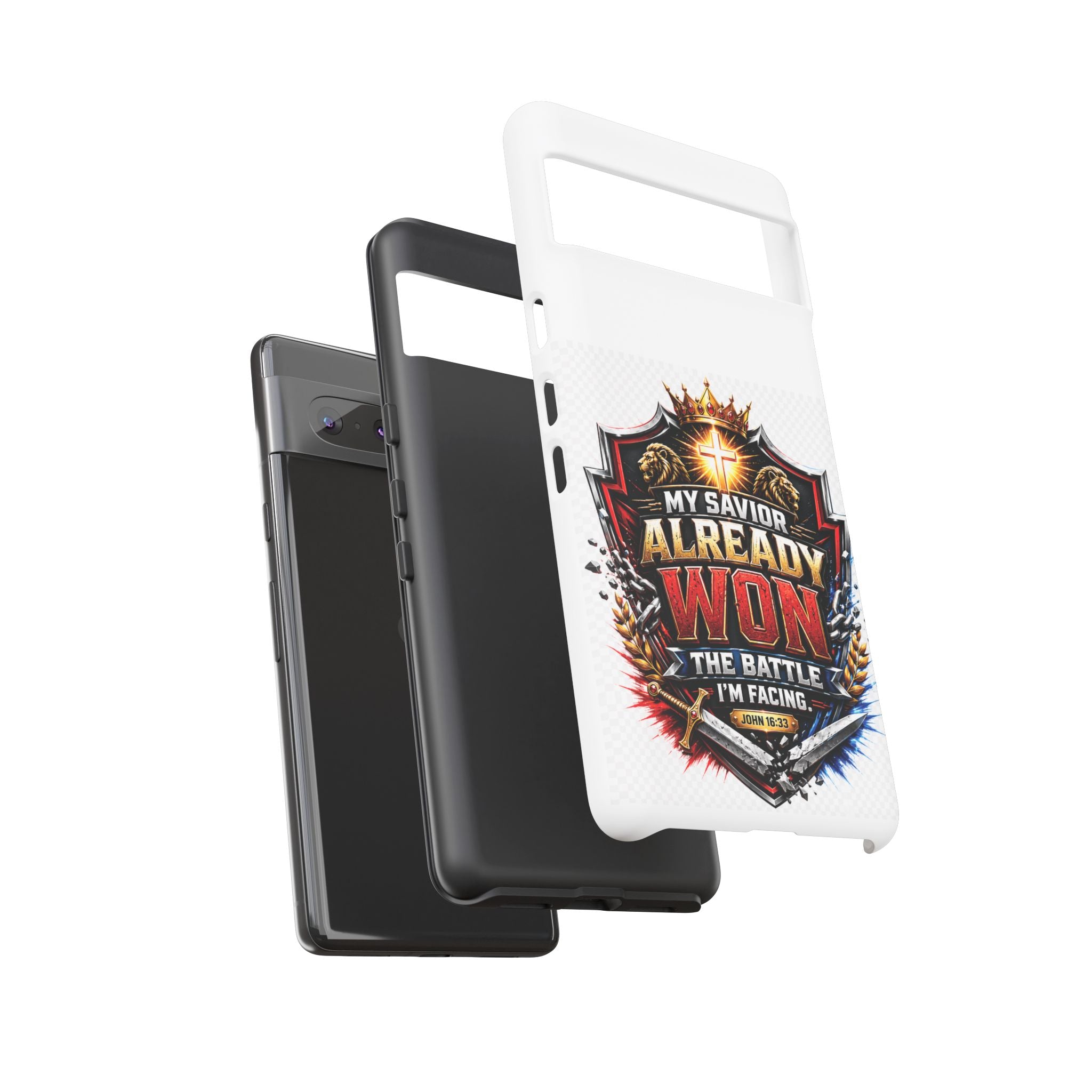 Phone Case - "My Savior Already Won" Christian Faith Protective Tough Case