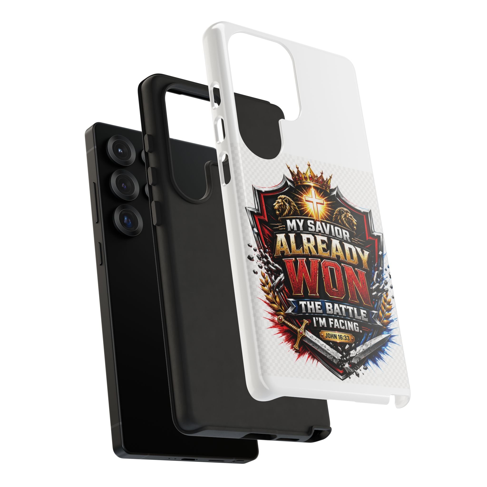 Phone Case - "My Savior Already Won" Christian Faith Protective Tough Case