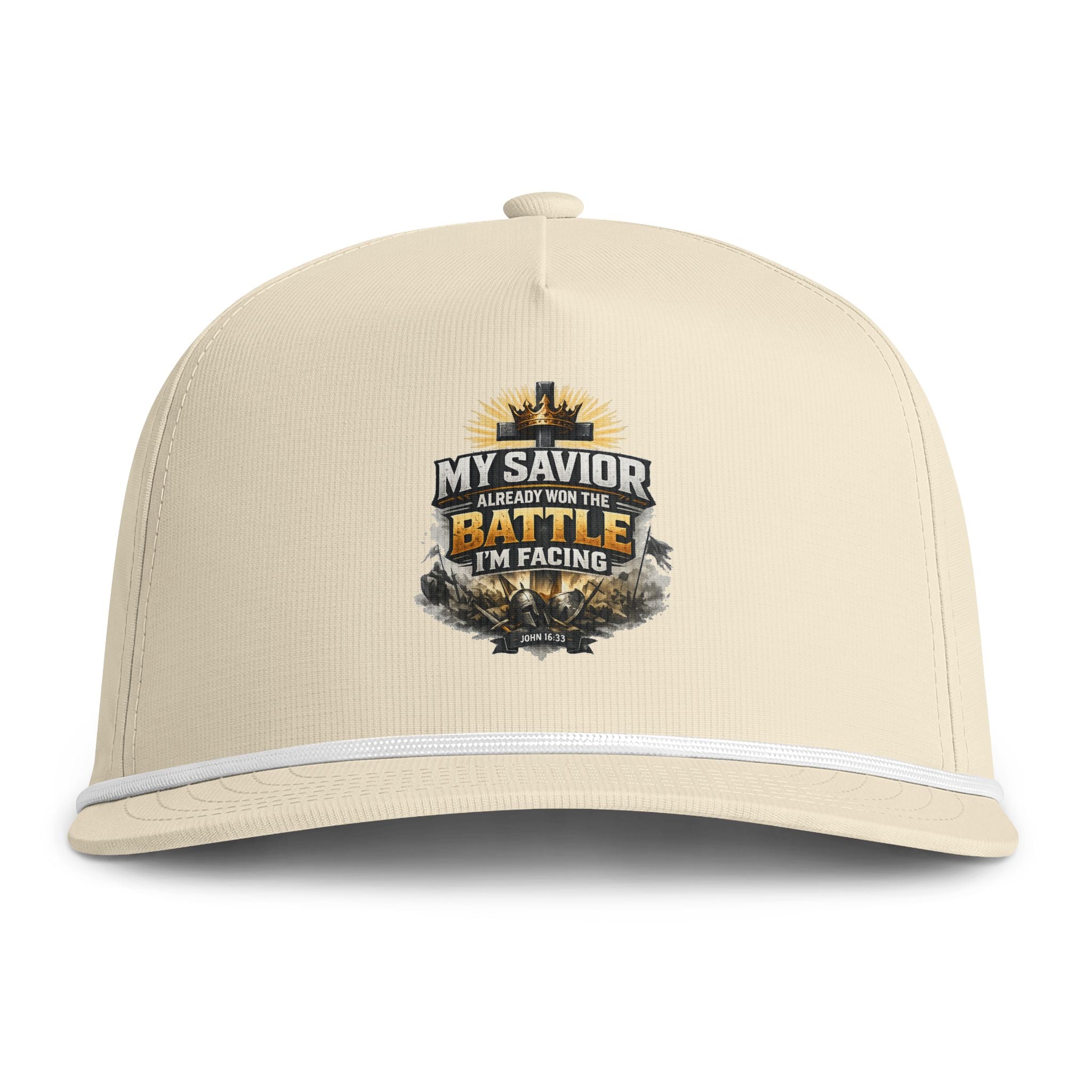 Baseball Cap — "My Savior Already Won This Battle I’m Facing" Christian Faith Hat