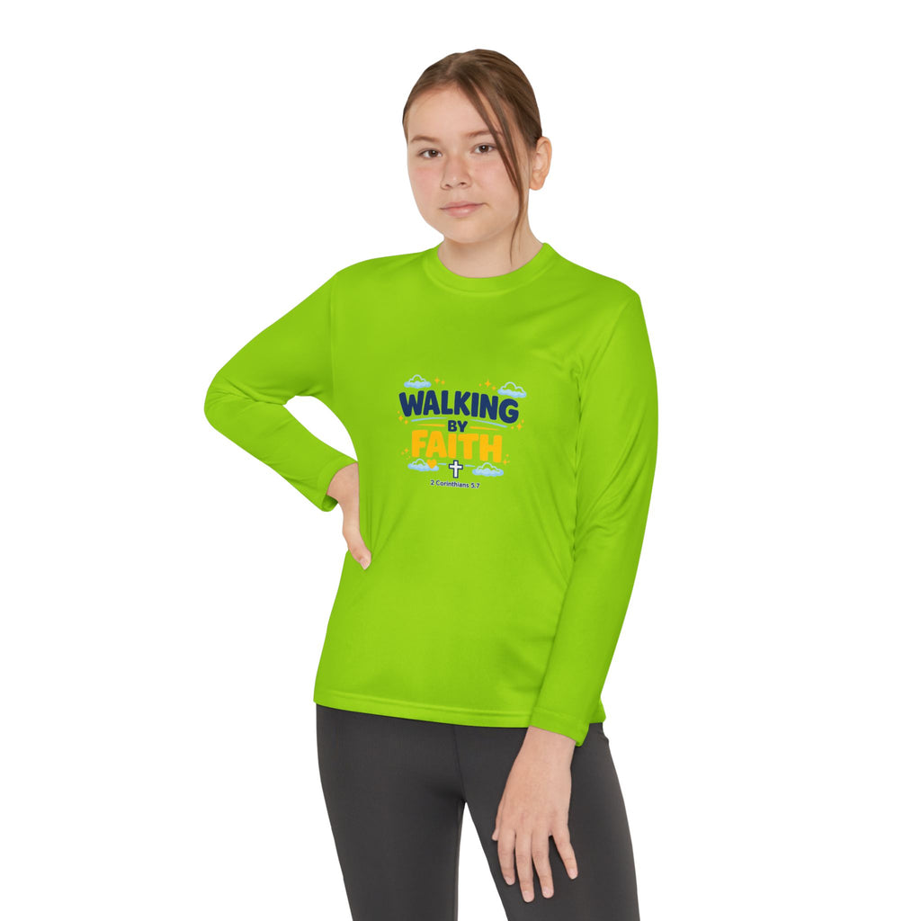Walking by Faith Youth Long Sleeve Tee