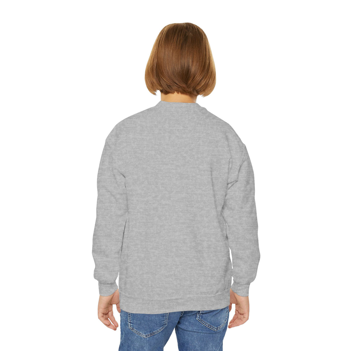 Christian Kids Crewneck Sweatshirt – "The Joy of the Lord Is My Strength" Colorful Floral Faith Pullover