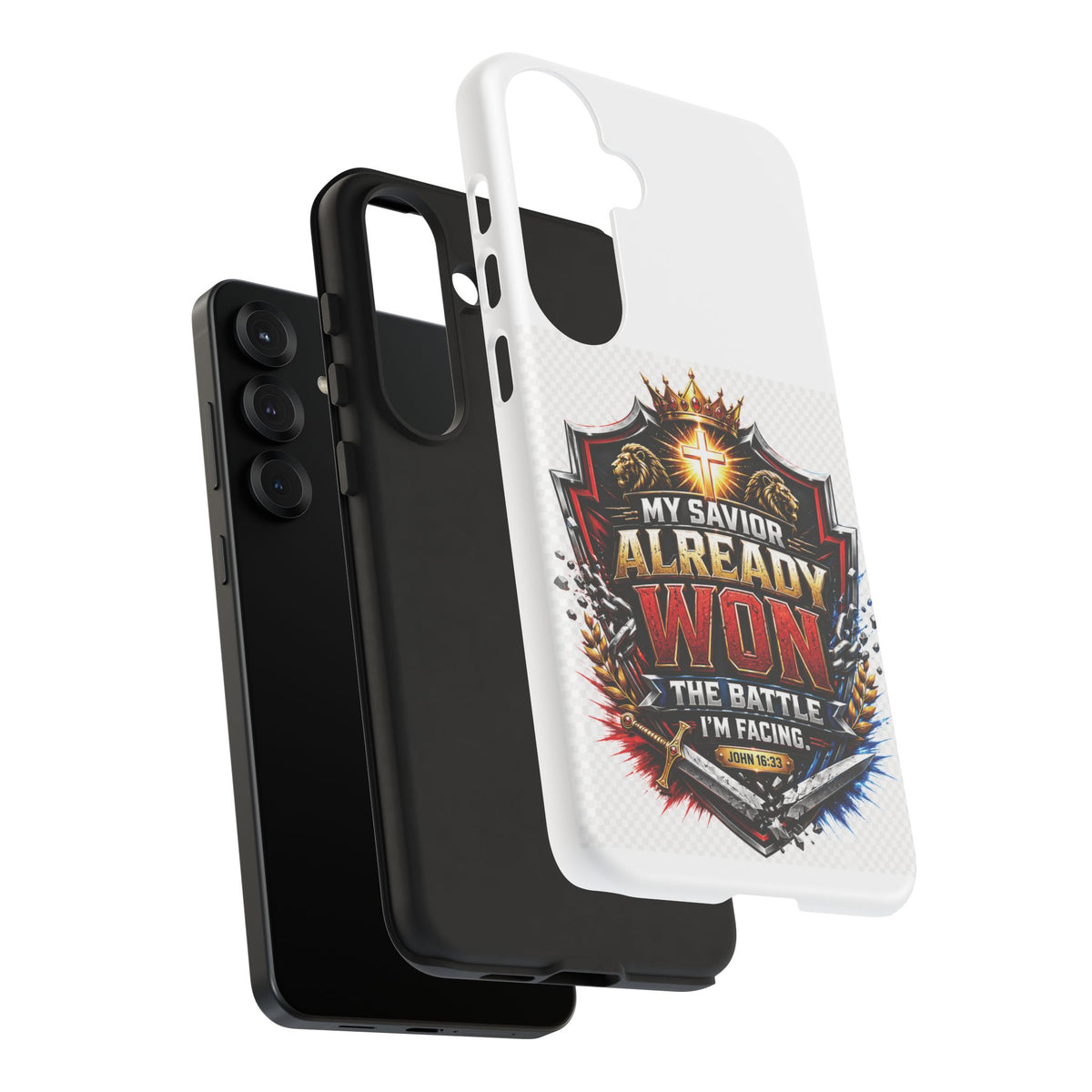 Phone Case - "My Savior Already Won" Christian Faith Protective Tough Case