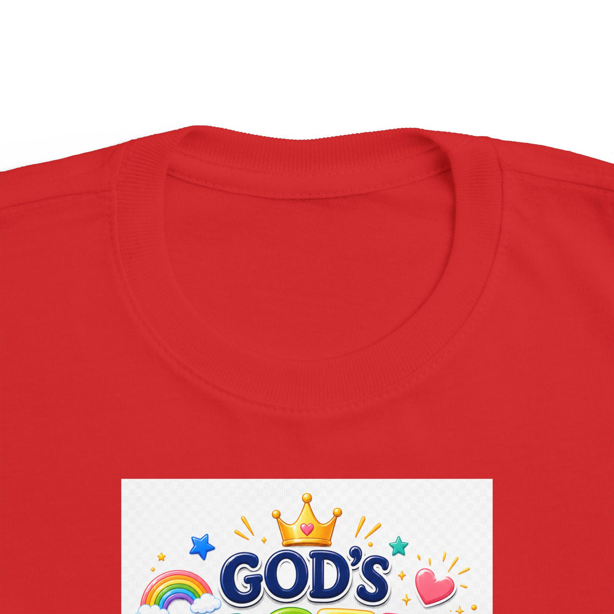 Christian Toddler T-Shirt – "God's Masterpiece" Ephesians 2:10 Colorful Kids Scripture Tee