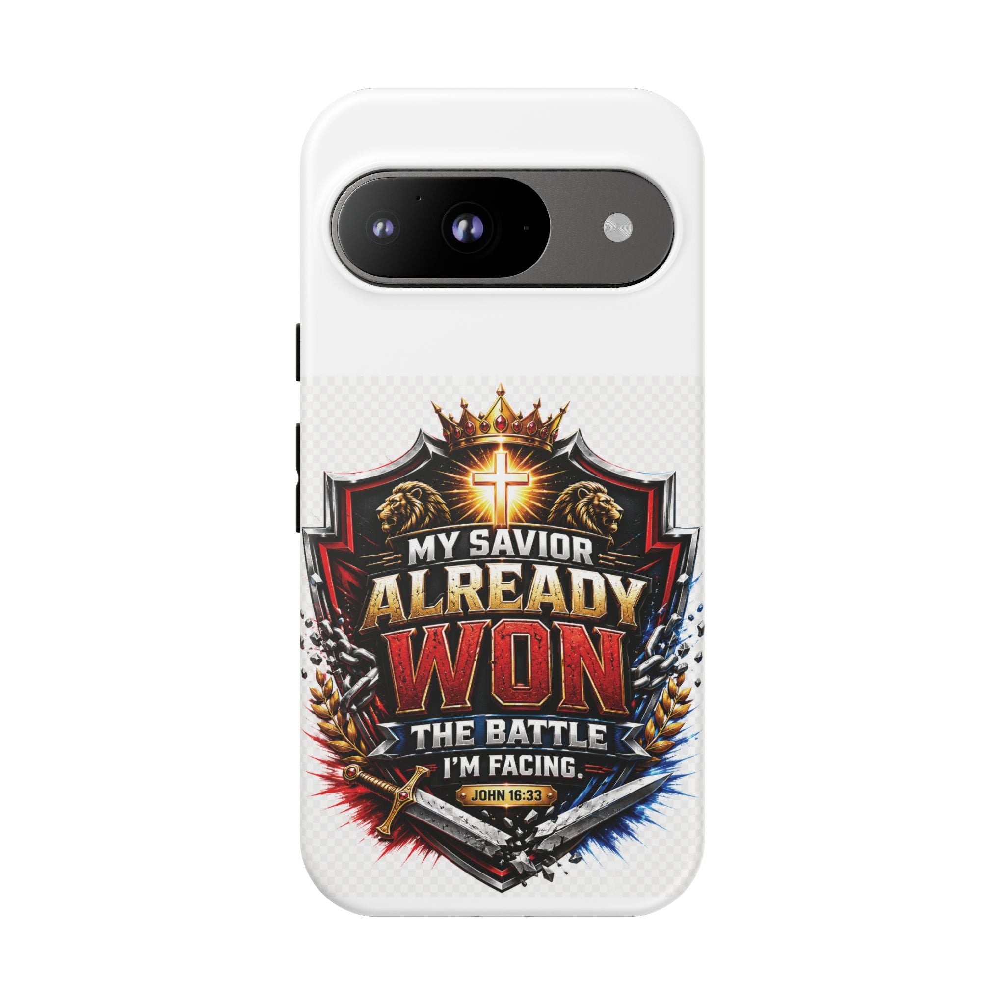 Phone Case - "My Savior Already Won" Christian Faith Protective Tough Case