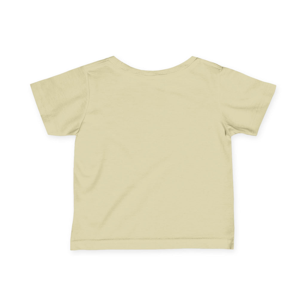 Infant Tee — "Jesus Loves Me" Colorful Christian Baby Shirt (Romans 5:8)