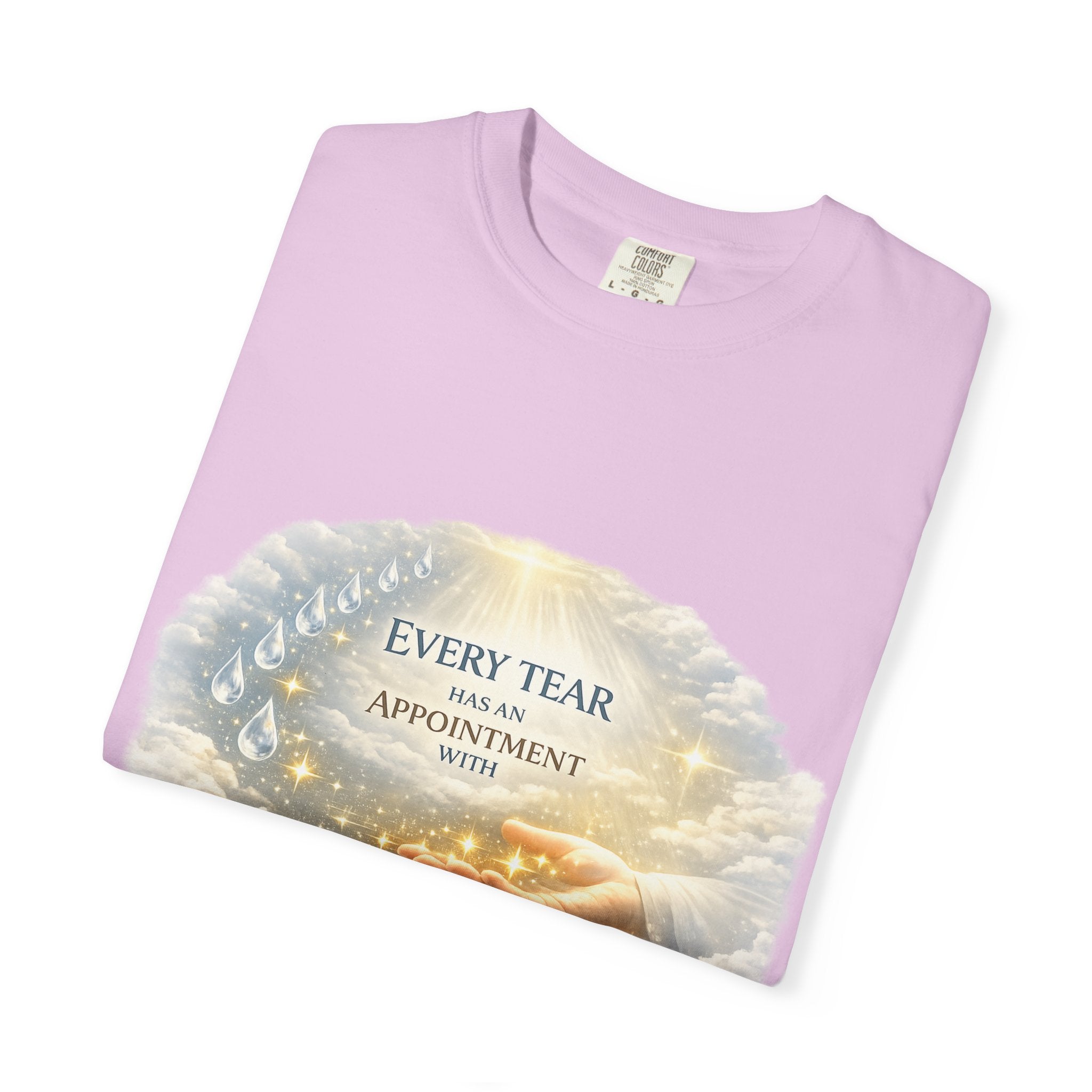 Christian Inspirational T-Shirt – "Every Tear Has an Appointment with God's Hand" Faith Graphic Tee