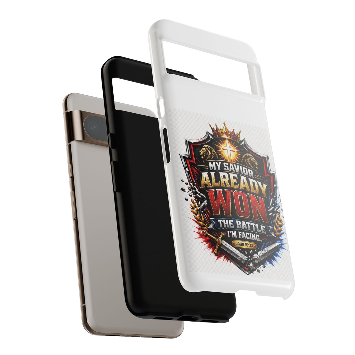 Phone Case - "My Savior Already Won" Christian Faith Protective Tough Case