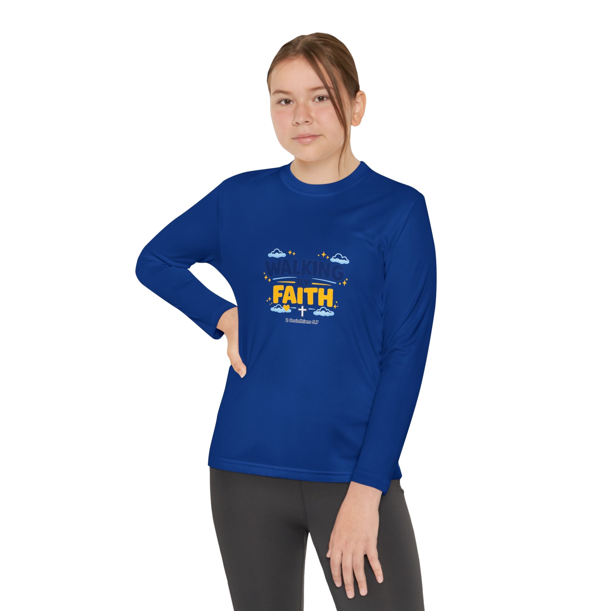 Walking by Faith Youth Long Sleeve Tee