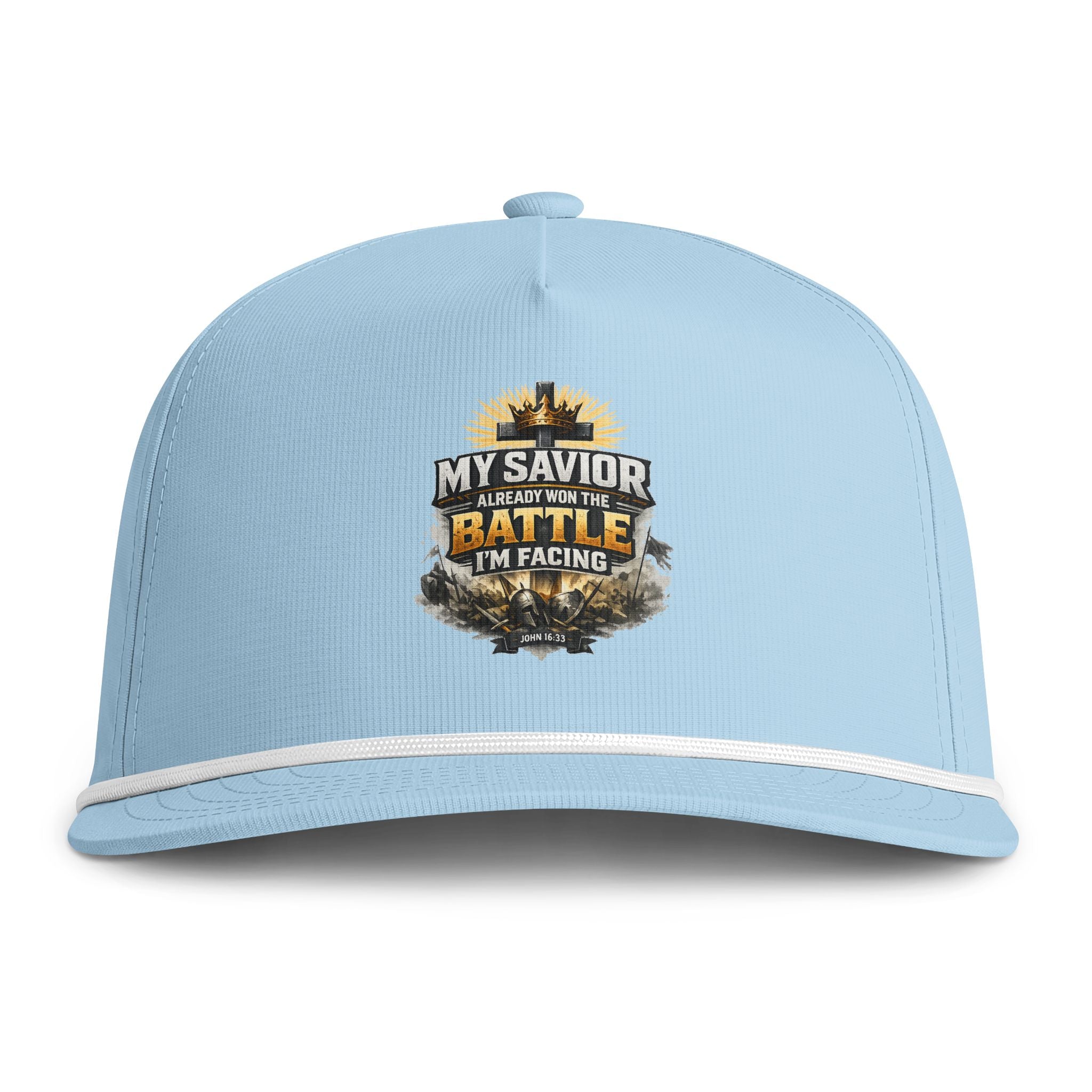 Baseball Cap — "My Savior Already Won This Battle I’m Facing" Christian Faith Hat