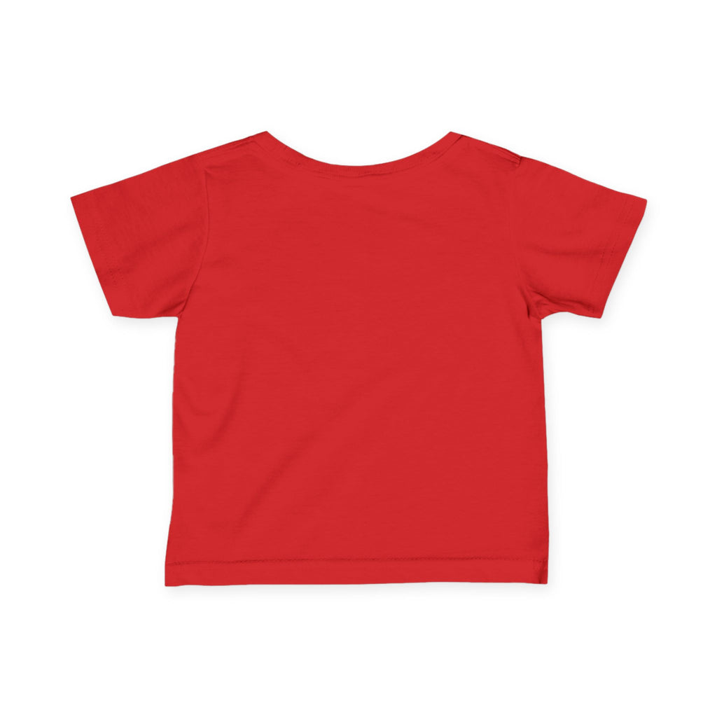 Infant Tee — "Jesus Loves Me" Colorful Christian Baby Shirt (Romans 5:8)
