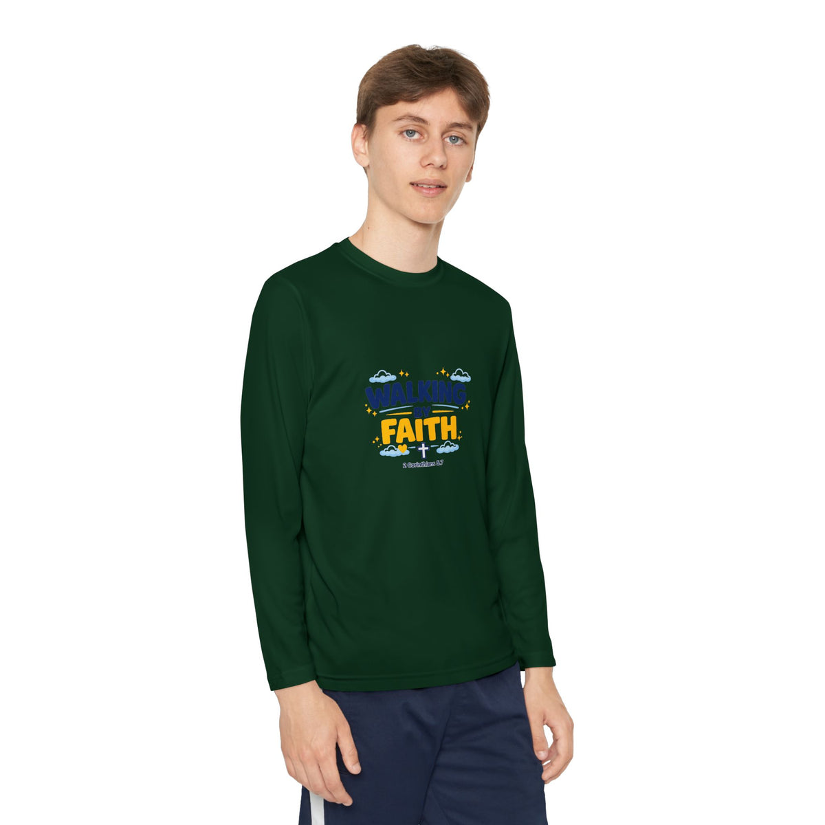 Walking by Faith Youth Long Sleeve Tee